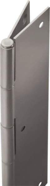 Stanley - 74" Long x 5" Wide, 21" Knuckle, Stainless Steel Continuous Hinge - 0.75" Thick, With Holes - USA Tool & Supply