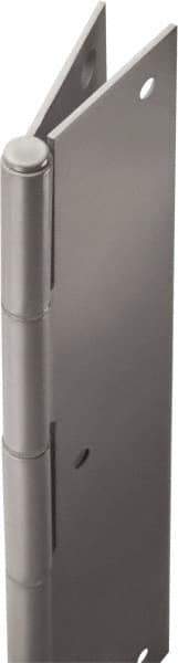 Stanley - 80" Long x 5" Wide, 20" Knuckle, Steel Continuous Hinge - 0.75" Thick, With Holes - USA Tool & Supply