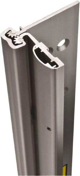 Stanley - 95" Long x 4" Wide, Aluminum Continuous Hinge - 0.11" Thick, With Holes - USA Tool & Supply