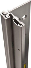 Stanley - 95" Long x 4" Wide, Aluminum Continuous Hinge - 0.11" Thick, With Holes - USA Tool & Supply