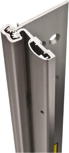 Stanley - 79" Long x 4" Wide, Aluminum Continuous Hinge - 0.11" Thick, With Holes - USA Tool & Supply