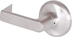 Stanley - Grade 2 Dummy Lever Lockset - 2-3/8 & 2-3/4" Back Set, Keyless Cylinder, Brass Alloy, Satin Chrome Finish - USA Tool & Supply