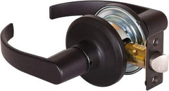 Stanley - Grade 2 Passage Lever Lockset - 2-3/8 & 2-3/4" Back Set, Keyless Cylinder, Brass Alloy, Oil Rubbed Bronze Finish - USA Tool & Supply