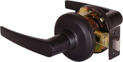 Stanley - Grade 2 Passage Lever Lockset - 2-3/4" Back Set, Keyless Cylinder, Brass Alloy, Oil Rubbed Bronze Finish - USA Tool & Supply