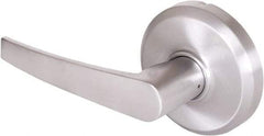 Stanley - Grade 2 Dummy Lever Lockset - 2-3/4" Back Set, Keyless Cylinder, Brass Alloy, Satin Chrome Finish - USA Tool & Supply