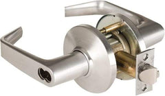 Best - Grade 1 Entrance Lever Lockset - 2-3/4" Back Set, Key In Lever Cylinder, Brass Alloy, Satin Chrome Finish - USA Tool & Supply