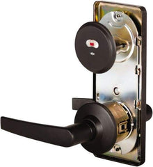 Stanley - Grade 2 Passage Lever Lockset - 2-3/4" Back Set, Keyless Cylinder, Brass Alloy, Oil Rubbed Bronze Finish - USA Tool & Supply