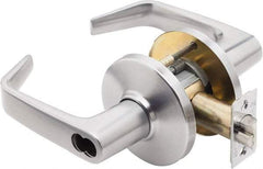 Best - Grade 1 Dormitory Lever Lockset - 2-3/4" Back Set, Keyless Cylinder, Brass Alloy, Satin Chrome Finish - USA Tool & Supply