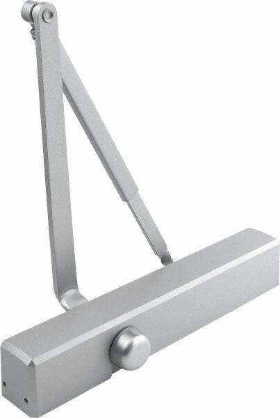 Stanley - 9-3/4" Closer Body Length, Multi-Size Closer Manual Damper - Painted Aluminum Finish, Reversible - USA Tool & Supply