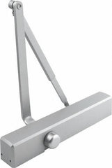 Stanley - 9-3/4" Closer Body Length, Multi-Size Closer Manual Damper - Painted Aluminum Finish, Reversible - USA Tool & Supply