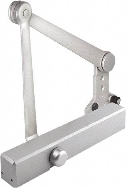 Stanley - 12-1/4" Closer Body Length, Multi-Size Closer Manual Damper - Painted Aluminum Finish, Reversible - USA Tool & Supply