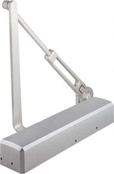 Stanley - 12-1/4" Closer Body Length, Multi-Size Closer Manual Damper - Painted Aluminum Finish, Reversible - USA Tool & Supply