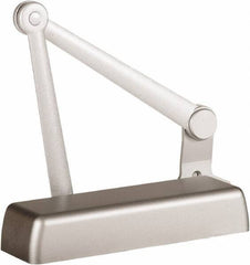 Stanley - 11-1/4" Closer Body Length, Multi-Size Closer Manual Damper - Painted Aluminum Finish, Reversible - USA Tool & Supply
