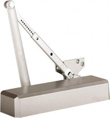 Stanley - 11-1/4" Closer Body Length, Multi-Size Closer Manual Damper - Painted Aluminum Finish, Reversible - USA Tool & Supply