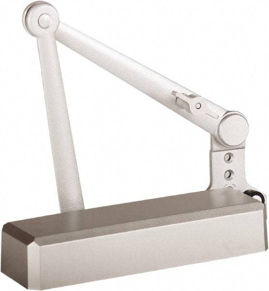Stanley - 11-1/4" Closer Body Length, Multi-Size Closer Manual Damper - Painted Aluminum Finish, Reversible - USA Tool & Supply