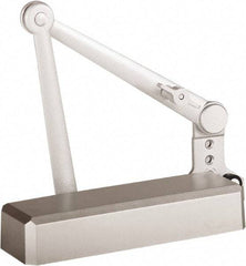 Stanley - 11-1/4" Closer Body Length, Multi-Size Closer Manual Damper - Painted Aluminum Finish, Reversible - USA Tool & Supply