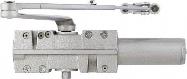 Stanley - 11-1/4" Closer Body Length, Multi-Size Closer Manual Damper - Painted Aluminum Finish, Reversible - USA Tool & Supply