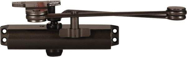 Stanley - 9-3/4" Closer Body Length, Multi-Size Closer Manual Damper - Painted Aluminum Finish, Reversible - USA Tool & Supply