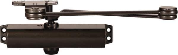 Stanley - 9-3/4" Closer Body Length, Multi-Size Closer Manual Damper - Painted Aluminum Finish, Reversible - USA Tool & Supply