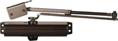 Stanley - 9-3/4" Closer Body Length, Multi-Size Closer Manual Damper - Painted Aluminum Finish, Reversible - USA Tool & Supply