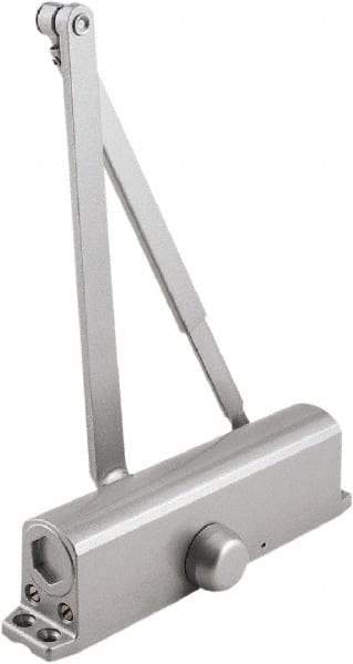 Stanley - 9-3/4" Closer Body Length, Multi-Size Closer Manual Damper - Painted Aluminum Finish, Reversible - USA Tool & Supply