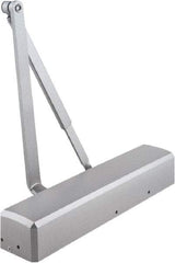 Stanley - Multisized Power Operated Damper - Multimount, Reversible Hand, Painted Aluminum Finish - USA Tool & Supply