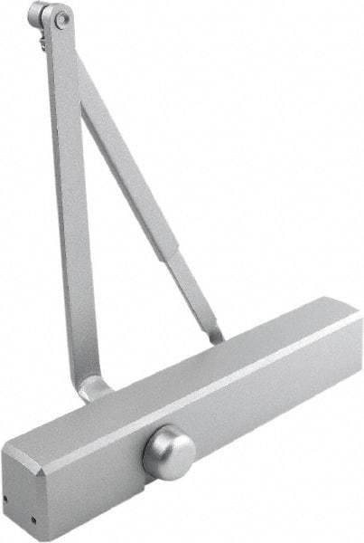 Stanley - Multisized Power Operated Damper - Multimount, Reversible Hand, Painted Aluminum Finish - USA Tool & Supply