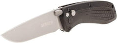 Gerber - 3" Blade, 7" OAL, Drop Point Folding Knife - 4.2" Closed Length, Glass-Filled Nylon, 1 Blade, 1 Edge - USA Tool & Supply