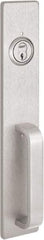 Precision - 15" OAL Reversible Unrated Flatbar - 32 to 36" Door Width, Satin Stainless Steel Finish, Grade 1, 2100 Series - USA Tool & Supply