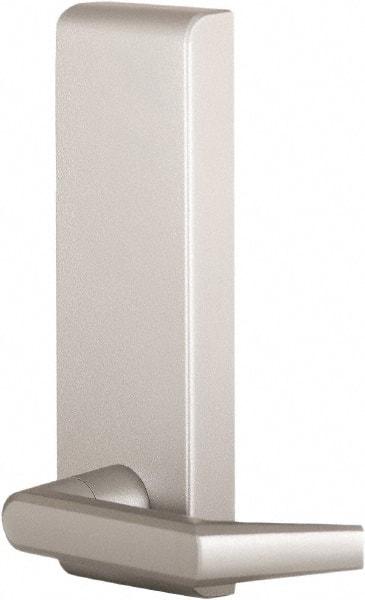 Precision - 8" OAL Nonhanded Flatbar - 32 to 36" Door Width, Painted Aluminum Finish, Grade 1, Stanley Commercial Hardware - USA Tool & Supply