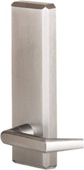 Precision - 10" OAL Nonhanded Flatbar - 32 to 36" Door Width, Satin Chrome Finish, Grade 1, Stanley Commercial Hardware - USA Tool & Supply