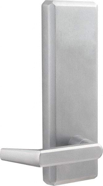 Precision - 10" OAL Nonhanded Flatbar - 32 to 36" Door Width, Satin Chrome Finish, Grade 1, Stanley Commercial Hardware - USA Tool & Supply