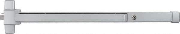 Precision - 48" OAL Nonhanded Flatbar - 32 to 48" Door Width, Painted Aluminum Finish, Grade 1, Stanley Commercial Hardware - USA Tool & Supply