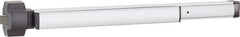 Precision - 36" OAL Right Hand Reverse Unrated Flatbar - 32 to 36" Door Width, Painted Aluminum Finish, Grade 1, Reliant Series - USA Tool & Supply