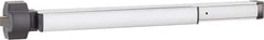 Precision - 36" OAL Reversible Unrated Flatbar - 32 to 36" Door Width, Painted Aluminum Finish, Grade 1, Reliant Series - USA Tool & Supply