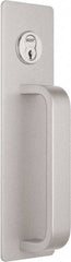Precision - 10" OAL Reversible Unrated Flatbar - 32 to 36" Door Width, Painted Aluminum Finish, Grade 1, Reliant Series - USA Tool & Supply