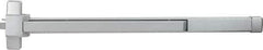 Precision - 48" OAL Nonhanded Fire Rated Flatbar - 32 to 48" Door Width, Painted Aluminum Finish, Grade 1, Stanley Commercial Hardware - USA Tool & Supply