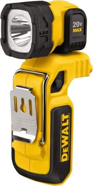 DeWALT - 20 Volts, 500 Lumens, Cordless Work Light - Yellow/Black, Up to 27 hr Run Time - USA Tool & Supply