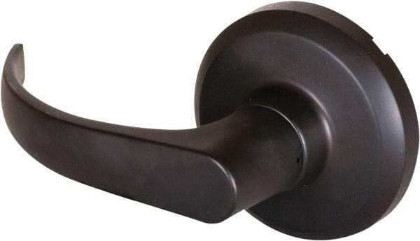 Stanley - Grade 1 Dummy Lever Lockset - 2-3/4" Back Set, Keyless Cylinder, Brass Alloy, Oil Rubbed Bronze Finish - USA Tool & Supply