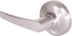 Stanley - Grade 1 Dummy Lever Lockset - 2-3/4" Back Set, Keyless Cylinder, Brass Alloy, Satin Chrome Finish - USA Tool & Supply