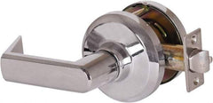 Stanley - Grade 1 Communicating Lever Lockset - 2-3/4" Back Set, Key In Lever Cylinder, Brass Alloy, Bright Chrome Finish - USA Tool & Supply