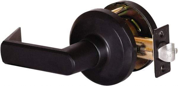 Stanley - Grade 1 Communicating Lever Lockset - 2-3/4" Back Set, Key In Lever Cylinder, Brass Alloy, Oil Rubbed Bronze Finish - USA Tool & Supply