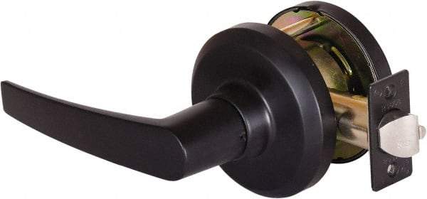 Stanley - Grade 1 Communicating Lever Lockset - 2-3/4" Back Set, Key In Lever Cylinder, Brass Alloy, Oil Rubbed Bronze Finish - USA Tool & Supply