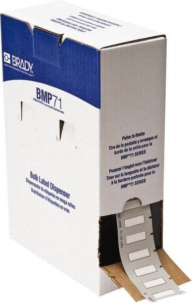 Brady - 1-1/6" Wide x 336" Long, White Heat Shrinkable Polyolefin Heat Shrink Tubing - For BMP61 Labeling System, BMP71 Label Printer, TLS 2200 Thermal Labeling System, TLS-pc Link Thermal Labeling System - USA Tool & Supply