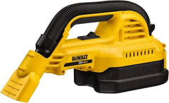 DeWALT - 0.5 Gal Plastic Tank, Battery Powered Wet/Dry Vacuum - 0.33 Peak hp, 20 Volt, 1-1/4" Hose Fitting, Cordless, HEPA Filter - USA Tool & Supply