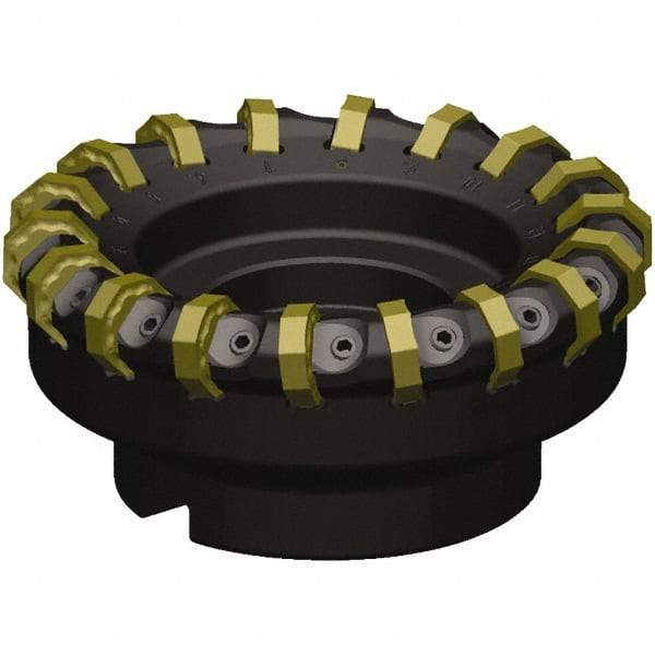 Kennametal - 160mm Cut Diam, 40mm Arbor Hole, 5.5mm Max Depth of Cut, 46.5° Indexable Chamfer & Angle Face Mill - 22 Inserts, ON.X080608.. Insert, Right Hand Cut, 22 Flutes, Series MILL 16 - USA Tool & Supply