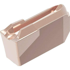 Kennametal - EC-U3 CL Grade KCM35B, 3mm Cutting Width Carbide Cutoff Insert - Left Hand Lead Angle, 0.2mm Corner Radius, TiOCN Finish - USA Tool & Supply