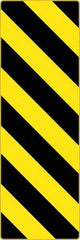 NMC - "Chevron", 12" Wide x 36" High, Aluminum Warning & Safety Reminder Signs - 0.08" Thick, Black on Yellow, High Intensity Reflectivity, Rectangle, Post Mount - USA Tool & Supply