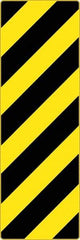 NMC - "Chevron", 12" Wide x 36" High, Aluminum Warning & Safety Reminder Signs - 0.08" Thick, Black on Yellow, High Intensity Reflectivity, Rectangle, Post Mount - USA Tool & Supply