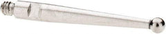 SPI - 2mm Ball Diam, Stainless Steel, Ball Test Indicator Contact Point - 20.3mm Contact Point Length, Use with SPI Integral Series - USA Tool & Supply